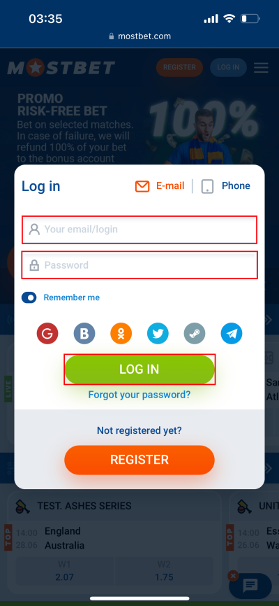 How to Log In to Your Mostbet Account